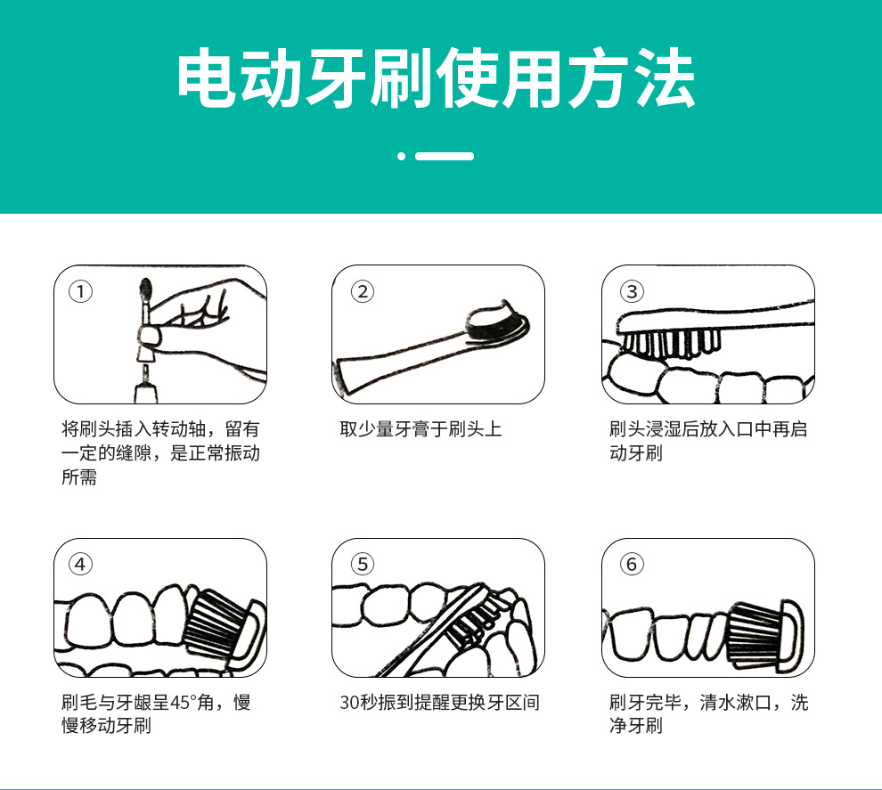 麦喆MAYZE EB001麦喆智能声波式全身防水电动牙刷(图16)